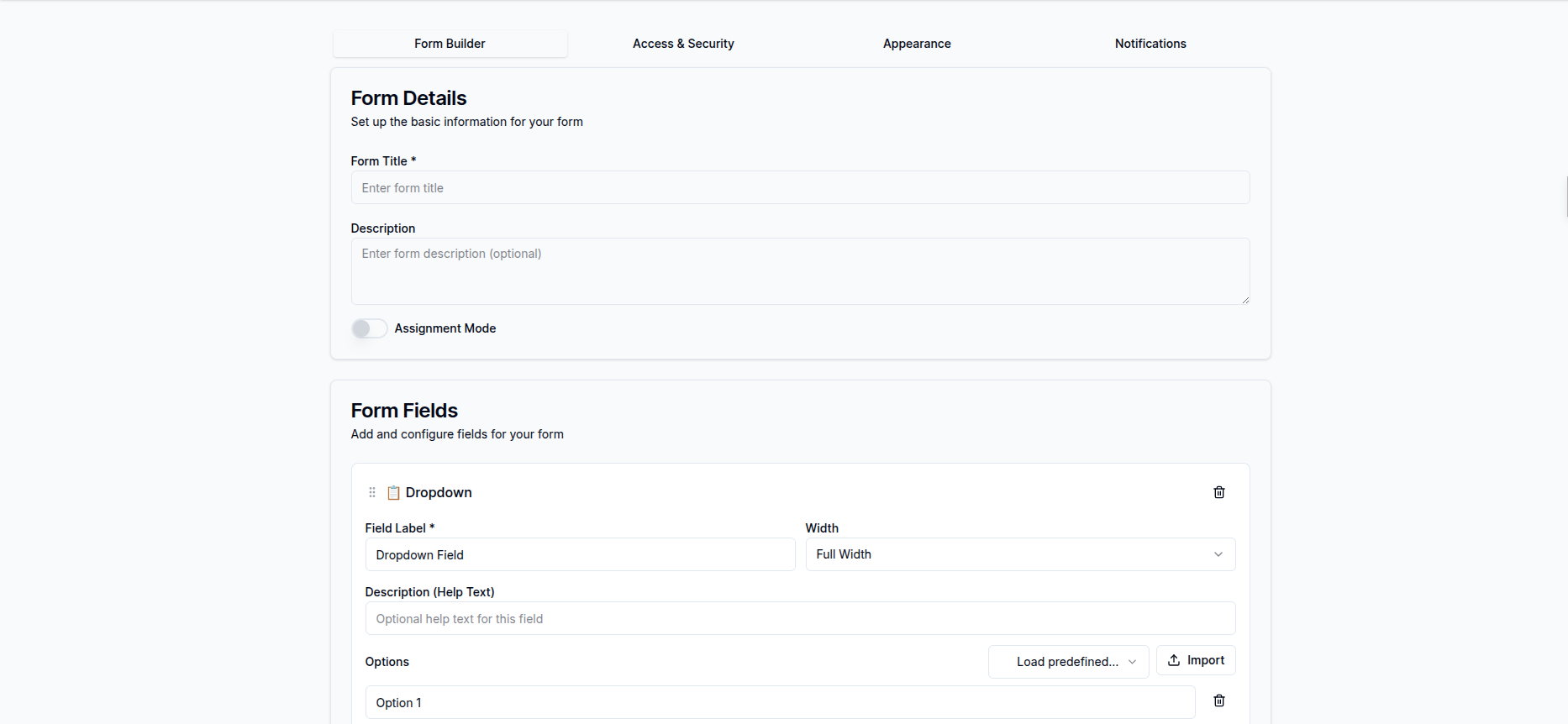 Dynamic Form Creator